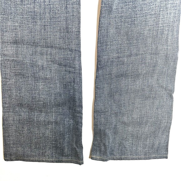 7 FOR ALL MANKIND - Flare Size 26 x 32 Blue Jeans Distressed Wash - PreOwned - Picture 7 of 8